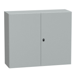 NSYS3D101240DP Coffret métallique étanche IP55 - 1000x1200x400 - 2 portes - plaque fournie - Spacial S3D - Schneider Electric