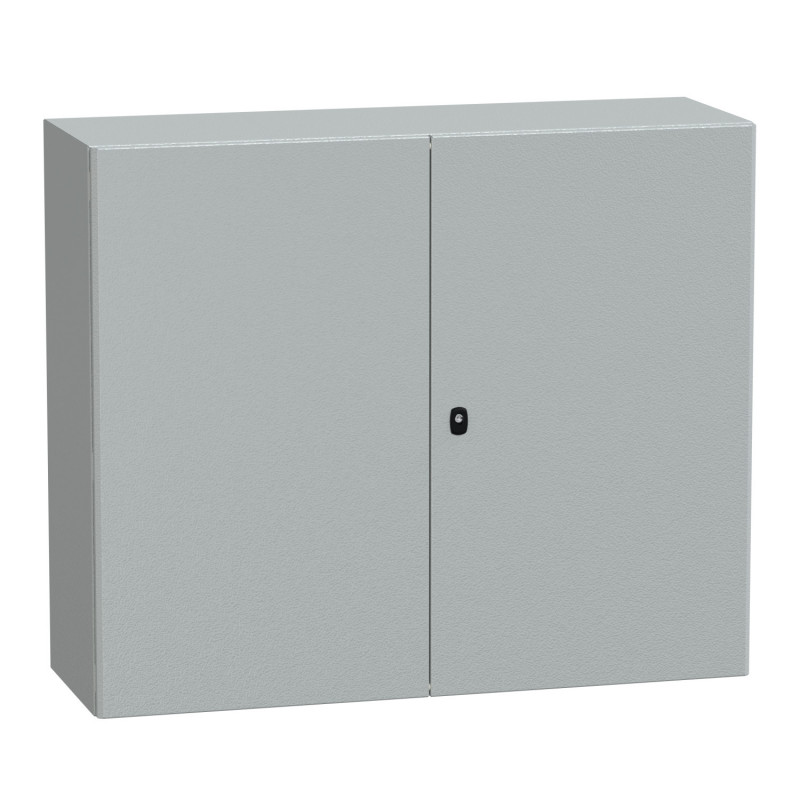 NSYS3D101240DP Coffret métallique étanche IP55 - 1000x1200x400 - 2 portes - plaque fournie - Spacial S3D - Schneider Electric
