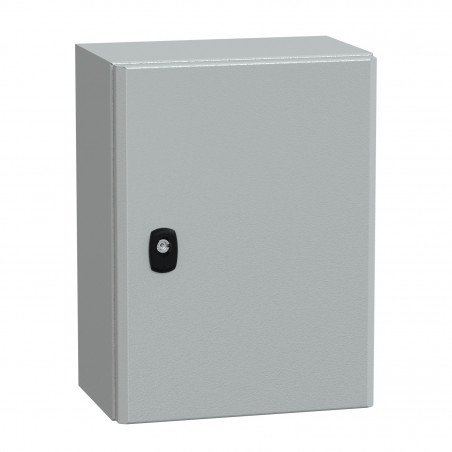 NSYS3D4320P Coffret métallique étanche IP66 - 400x300x200 - plaque fournie - Spacial S3D - Schneider Electric