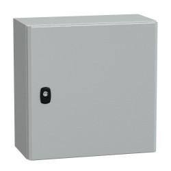NSYS3D4420P Coffret métallique étanche IP66 - 400x400x200 - plaque fournie - Spacial S3D - Schneider Electric