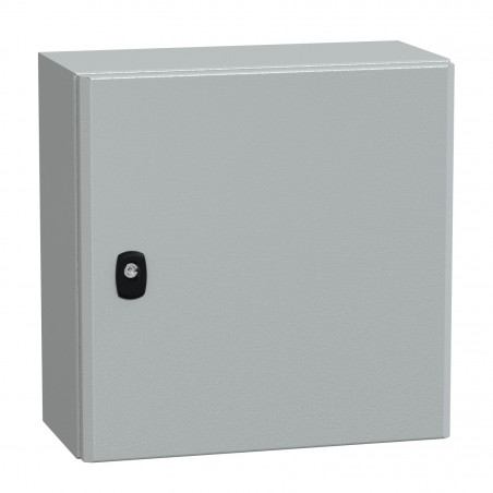 NSYS3D4420P Coffret métallique étanche IP66 - 400x400x200 - plaque fournie - Spacial S3D - Schneider Electric