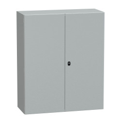 NSYS3D121040DP Coffret métallique étanche IP55 - 1000x1000x400 - 2 portes - plaque fournie - Spacial S3D - Schneider Electric