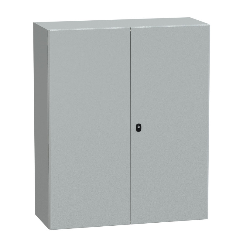 NSYS3D121040DP Coffret métallique étanche IP55 - 1000x1000x400 - 2 portes - plaque fournie - Spacial S3D - Schneider Electric