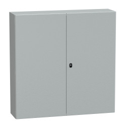 NSYS3D121230DP Coffret métallique étanche IP55 - 1200x1200x300 - 2 portes - plaque fournie - Spacial S3D - Schneider Electric