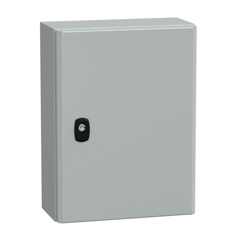NSYS3D4315P Coffret métallique étanche IP66 - 400x300x150 - plaque fournie - Spacial S3D - Schneider Electric