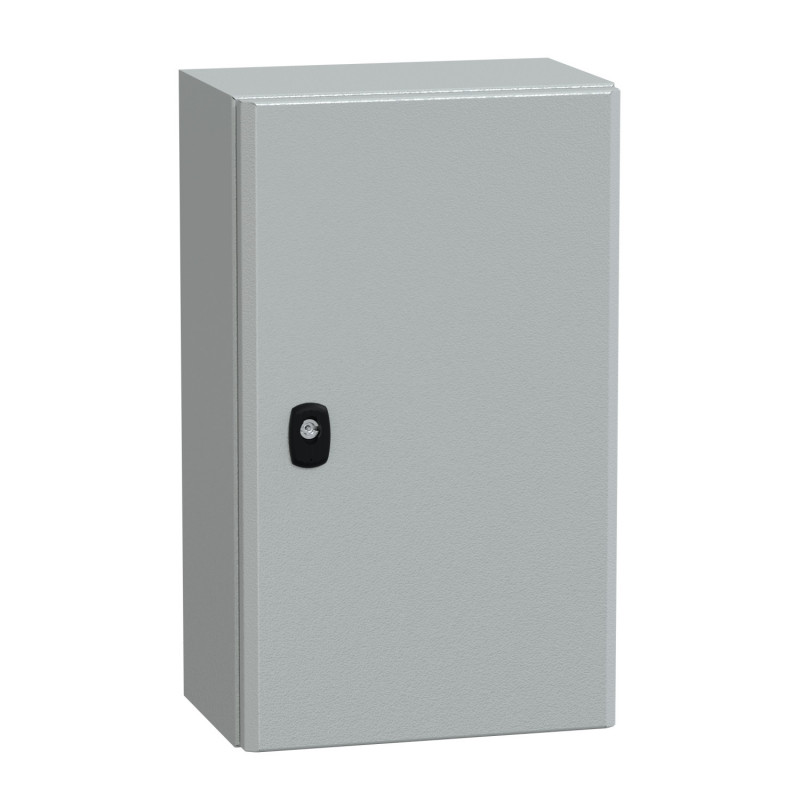 NSYS3D5320P Coffret métallique étanche IP66 - 500x300x200 - plaque fournie - Spacial S3D - Schneider Electric