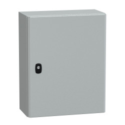 NSYS3D5420P Coffret métallique étanche IP66 - 500x400x200 - plaque fournie - Spacial S3D - Schneider Electric