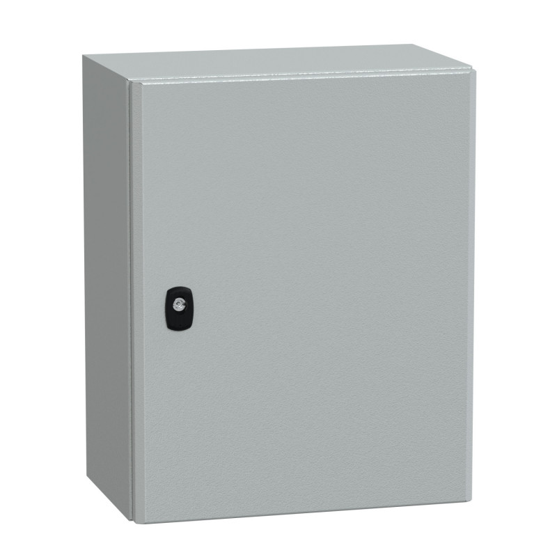 NSYS3D5425P Coffret métallique étanche IP66 - 500x400x250 - plaque fournie - Spacial S3D - Schneider Electric
