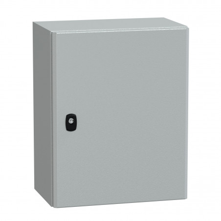 NSYS3D5425P Coffret métallique étanche IP66 - 500x400x250 - plaque fournie - Spacial S3D - Schneider Electric