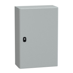 NSYS3D6420P Coffret métallique étanche IP66 - 600x400x200 - plaque fournie - Spacial S3D - Schneider Electric