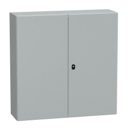 NSYS3D101030DP Coffret métallique étanche IP55 - 1000x1000x300 - 2 portes - plaque fournie - Spacial S3D - Schneider Electric