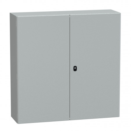 NSYS3D101030DP Coffret métallique étanche IP55 - 1000x1000x300 - 2 portes - plaque fournie - Spacial S3D - Schneider Electric