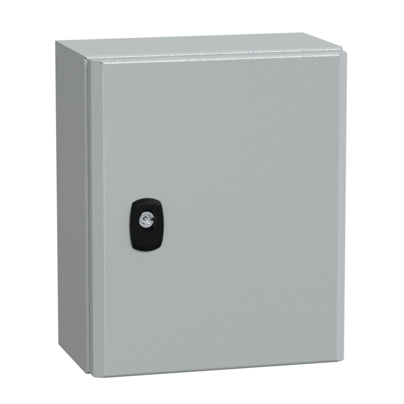 NSYS3D32515P Coffret métallique étanche IP66 - 300x250x150 - plaque fournie - Spacial S3D - Schneider Electric