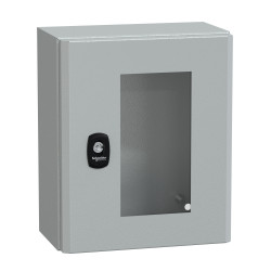 NSYS3D32515T Coffret métallique étanche IP66 - 300x250x150 - Porte vitrée - Spacial S3D - Schneider Electric
