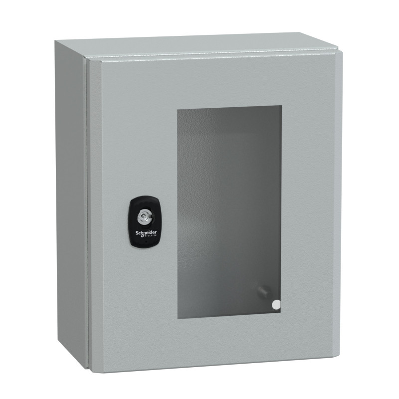 NSYS3D32515T Coffret métallique étanche IP66 - 300x250x150 - Porte vitrée - Spacial S3D - Schneider Electric
