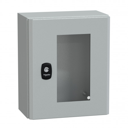 NSYS3D32515T Coffret métallique étanche IP66 - 300x250x150 - Porte vitrée - Spacial S3D - Schneider Electric