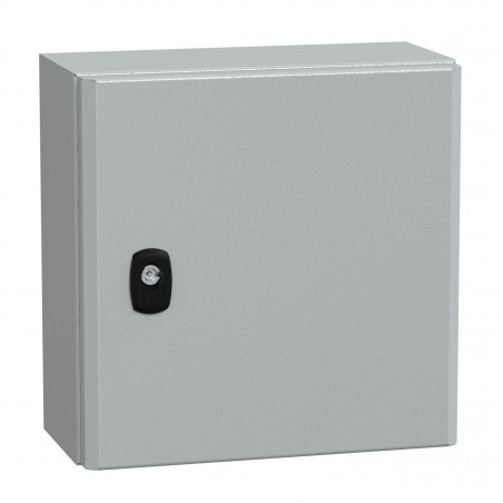 NSYS3D3315P Coffret métallique étanche IP66 - 300x300x150 - plaque fournie - Spacial S3D - Schneider Electric