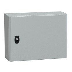 NSYS3D3415P Coffret métallique étanche IP66 - 300x400x150 - plaque fournie - Spacial S3D - Schneider Electric