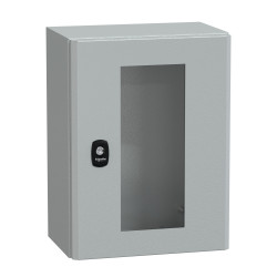 NSYS3D4320T Coffret métallique étanche IP66 - 400x300x200 - Porte vitrée - Spacial S3D - Schneider Electric