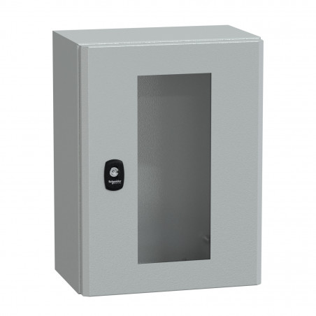 NSYS3D4320T Coffret métallique étanche IP66 - 400x300x200 - Porte vitrée - Spacial S3D - Schneider Electric