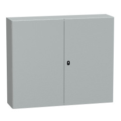 NSYS3D101230DP Coffret métallique étanche IP55 - 1200x1200x300 - 2 portes - plaque fournie - Spacial S3D - Schneider Electric