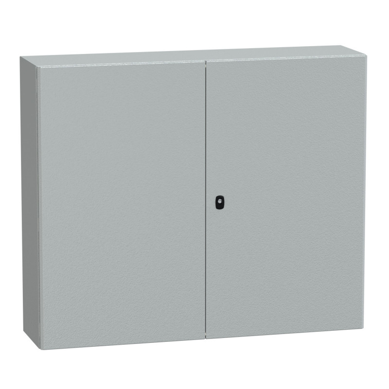 NSYS3D101230DP Coffret métallique étanche IP55 - 1200x1200x300 - 2 portes - plaque fournie - Spacial S3D - Schneider Electric