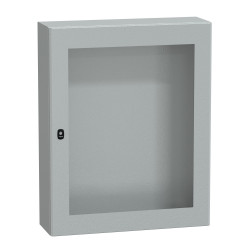 NSYS3D10825T Coffret métallique étanche IP66 - 1000x800x250 - Porte vitrée - Spacial S3D - Schneider Electric