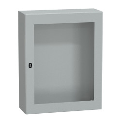 NSYS3D10830T Coffret métallique étanche IP66 - 1000x800x300 - Porte vitrée - Spacial S3D - Schneider Electric