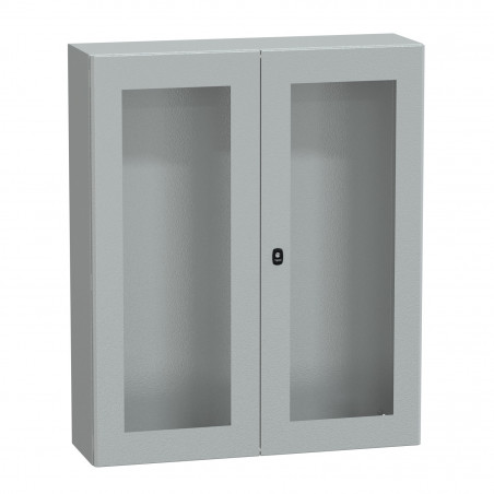 NSYS3D121030DT Coffret métallique étanche IP55 - 1000x1000x300 - Porte vitrée - 2 portes - Spacial S3D - Schneider Electric