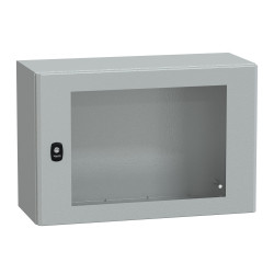 NSYS3D4625T Coffret métallique étanche IP66 - 400x600x250 - Porte vitrée - Spacial S3D - Schneider Electric