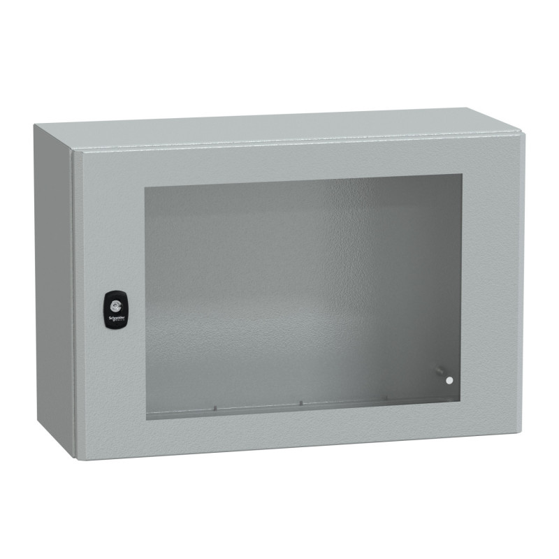 NSYS3D4625T Coffret métallique étanche IP66 - 400x600x250 - Porte vitrée - Spacial S3D - Schneider Electric