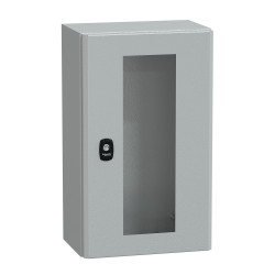NSYS3D5320T Coffret métallique étanche IP66 - 500x300x200 - Porte vitrée - Spacial S3D - Schneider Electric