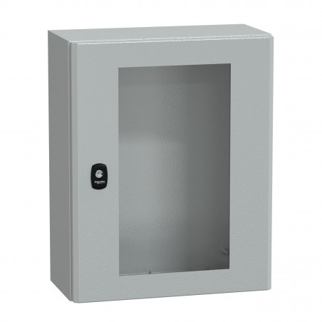 NSYS3D5420T Coffret métallique étanche IP66 - 500x400x200 - Porte vitrée - Spacial S3D - Schneider Electric