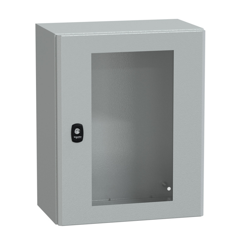 NSYS3D5425T Coffret métallique étanche IP66 - 500x400x250 - Porte vitrée - Spacial S3D - Schneider Electric