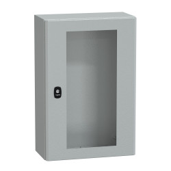 NSYS3D6420T Coffret métallique étanche IP66 - 600x400x200 - Porte vitrée - Spacial S3D - Schneider Electric