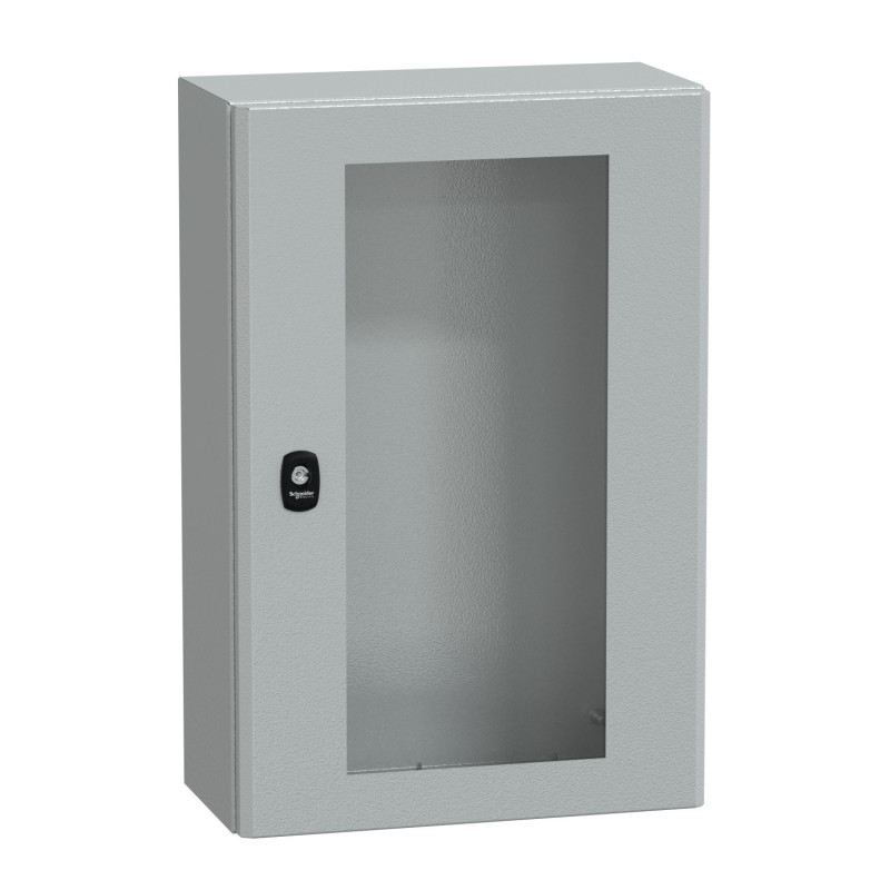 NSYS3D6420T Coffret métallique étanche IP66 - 600x400x200 - Porte vitrée - Spacial S3D - Schneider Electric