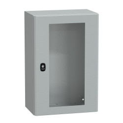 NSYS3D6425T Coffret métallique étanche IP66 - 600x400x250 - Porte vitrée - Spacial S3D - Schneider Electric