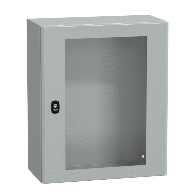 NSYS3D6525T Coffret métallique étanche IP66 - 600x500x250 - Porte vitrée - Spacial S3D - Schneider Electric