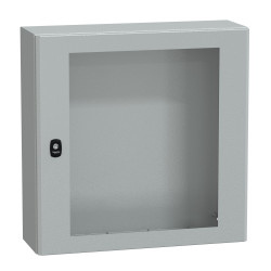 NSYS3D6620T Coffret métallique étanche IP66 - 600x600x200 - Porte vitrée - Spacial S3D - Schneider Electric