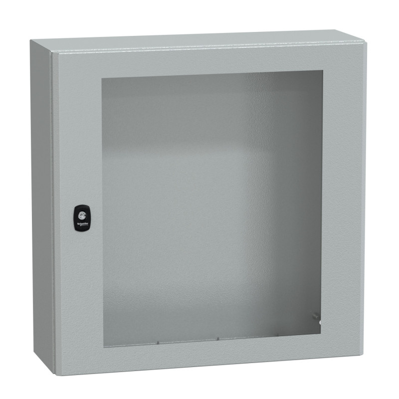NSYS3D6620T Coffret métallique étanche IP66 - 600x600x200 - Porte vitrée - Spacial S3D - Schneider Electric
