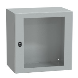NSYS3D6640T Coffret métallique étanche IP66 - 600x600x400 - Porte vitrée - Spacial S3D - Schneider Electric