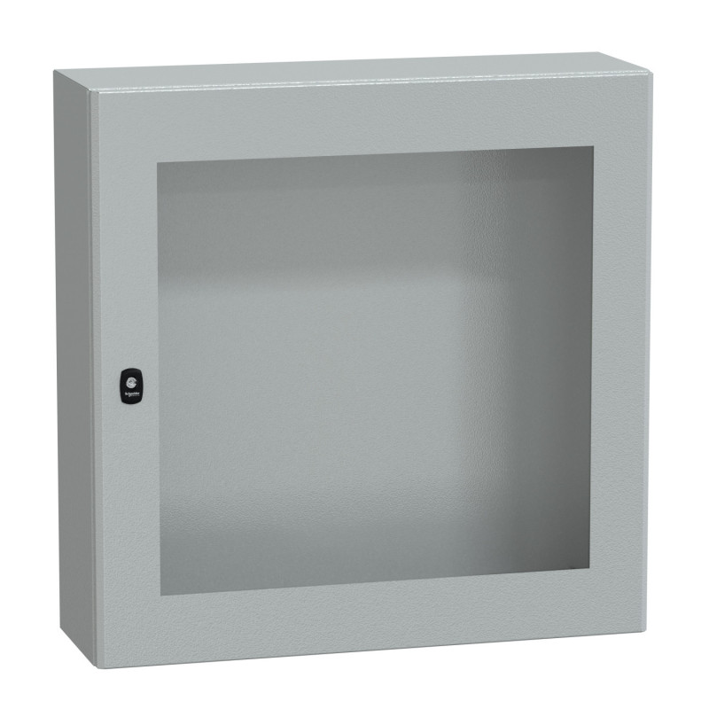 NSYS3D8825T Coffret métallique étanche IP66 - 800x800x250 - Porte vitrée - Spacial S3D - Schneider Electric