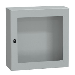 NSYS3D8830T Coffret métallique étanche IP66 - 800x800x300 - Porte vitrée - Spacial S3D - Schneider Electric
