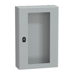 NSYS3DM6415T Coffret métallique étanche IP66 - 600x400x150 - Porte vitrée - Spacial S3D - Schneider Electric