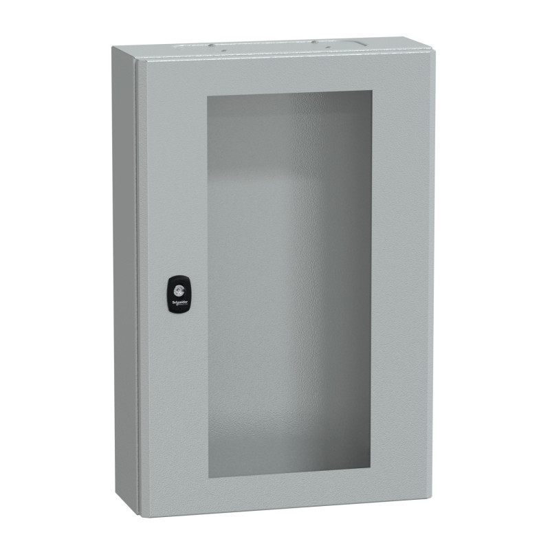 NSYS3DM6415T Coffret métallique étanche IP66 - 600x400x150 - Porte vitrée - Spacial S3D - Schneider Electric