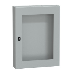 NSYS3DM8615T Coffret métallique étanche IP66 - 800x600x150 - Porte vitrée - Spacial S3D - Schneider Electric