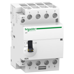A9C21144 Schneider - Contacteur à commande manuelle  40A 4NO - bobine 24Vca - Acti9 iCT