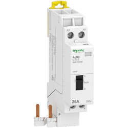 A9C15188 - Contacteur avec sélecteur raccord rapide 2P - 2O - 25A - Bobine 230V - Schneider
