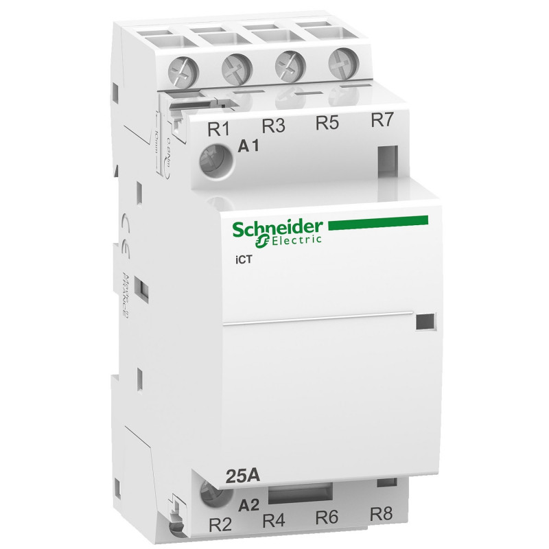 A9C20137 - Contacteur tétrapolaire - 4NF - 25A - Bobine 24Vca - Schneider Acti 9 iCT