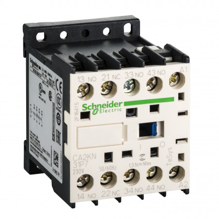 CA2KN31P7 Schneider - Contacteur tétrapolaire - 3NO+1NF - 10A - Bobine 230Vca - Vis - CA2KN